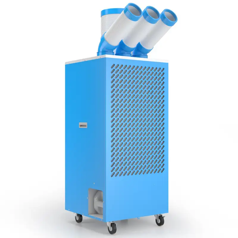 Portable integrated air conditioner for localized cooling in factory workshops point-point lower temperature