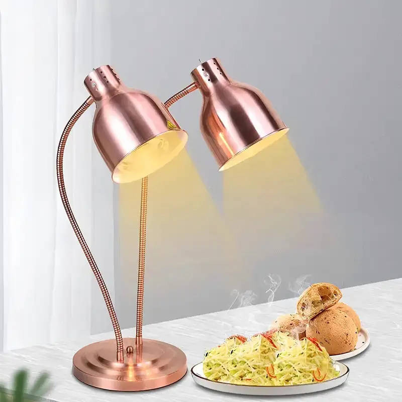 Commercial Buffet Food Heating Lamp, Adjustable Warming Light, Stainless Steel Food Warmer for Catering, Restaurant & Events, Keep Food Hot & Fresh, 250W