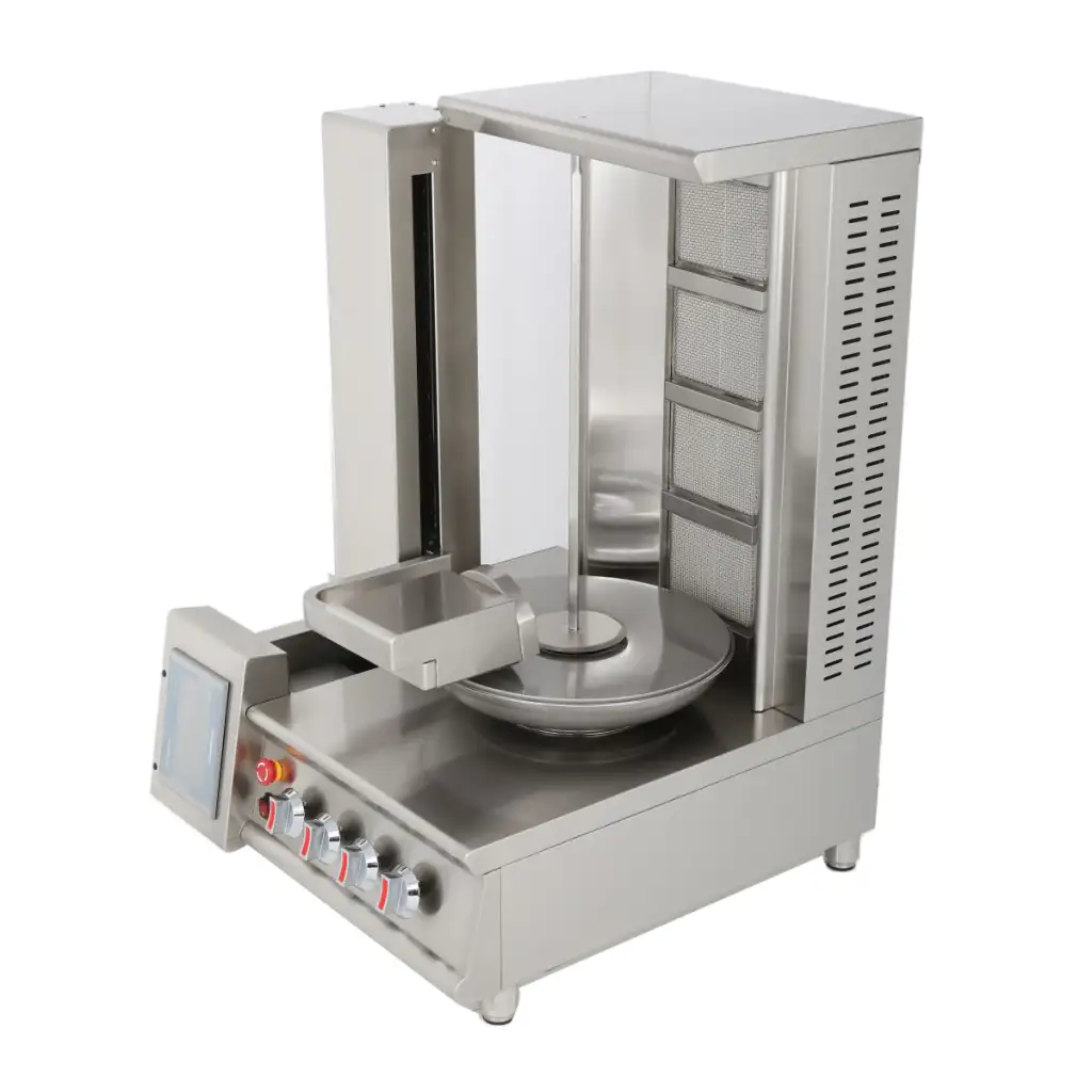 Middle-East Shawarma-Kebab-Machine for Authentic Commercial Grill Use Sales Gas Doner Robot Automatic Cutting Shawarma Kebab Machine