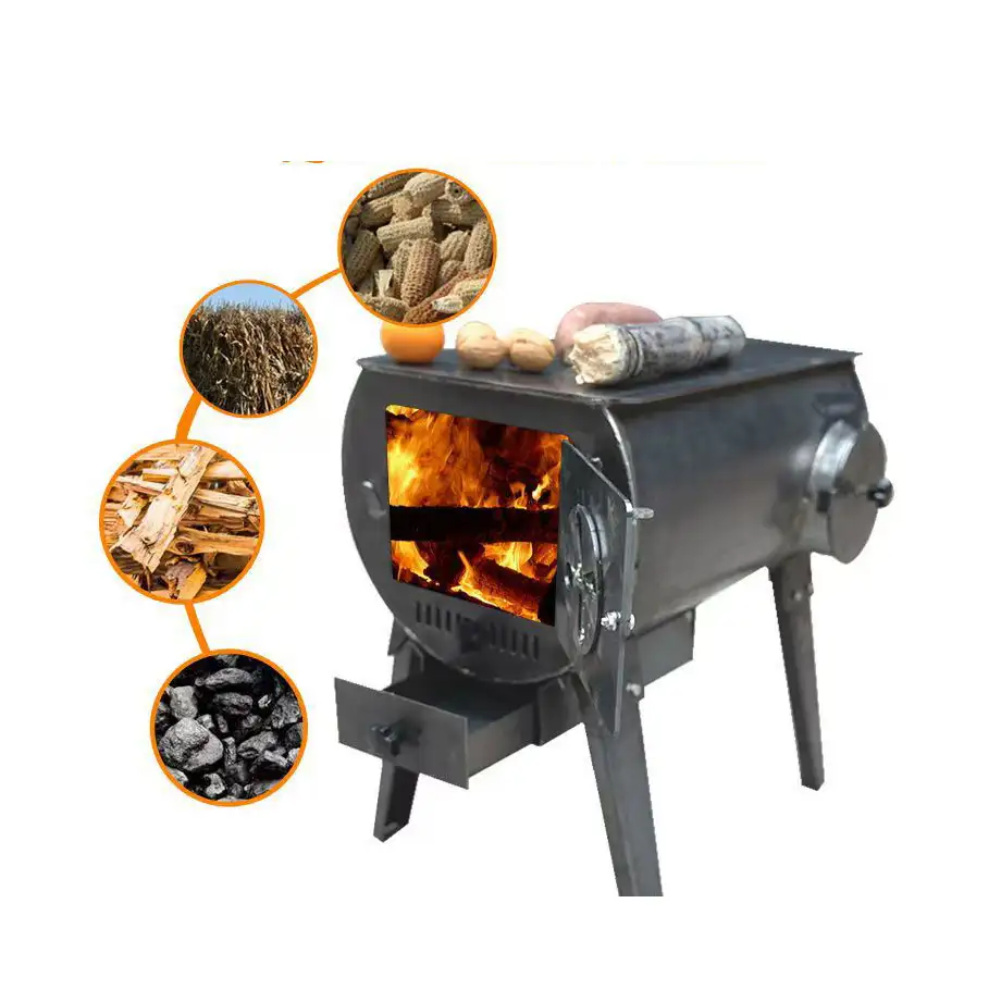 Smokeless Multi-Functional Wood Stove for Indoor Heating & Outdoor Cooking – Rural Dual-Purpose Heating Stove